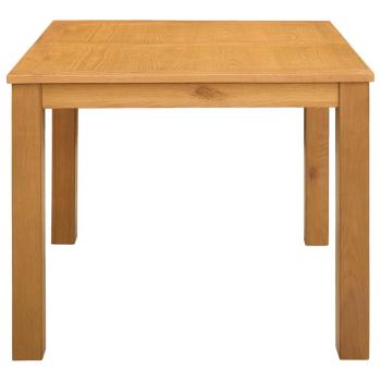 Esstisch 90 x 90 x 75 cm Massivholz Eiche Natur Quadratisch