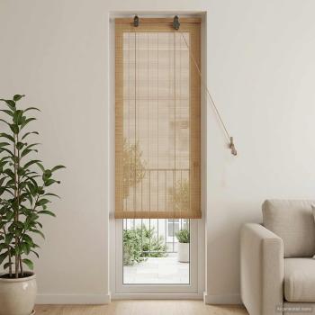 ARDEBO.de - Rollo Braun 50 x 220 cm Bambus