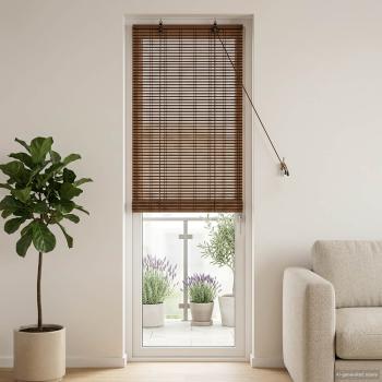 ARDEBO.de - Rollo Braun 70 x 220 cm Bambus