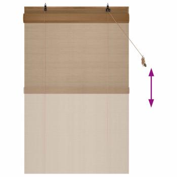 Rollo Braun 80 x 160 cm Bambus