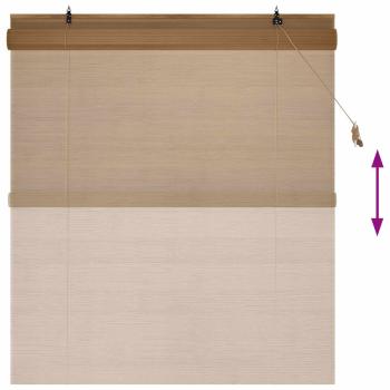 Rollo Braun 140 x 160 cm Bambus