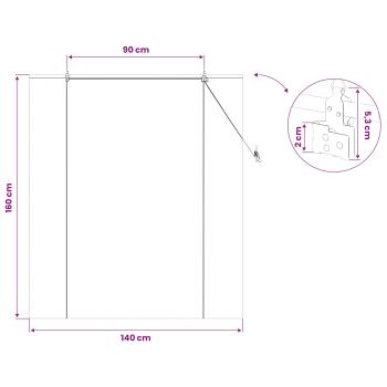 Rollo Braun 140 x 160 cm Bambus