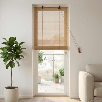 ARDEBO.de - Rollo Braun 70 x 220 cm Bambus
