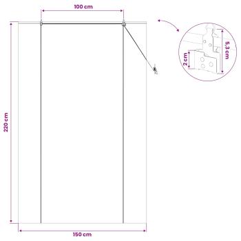 Rollo Braun 150 x 220 cm Bambus