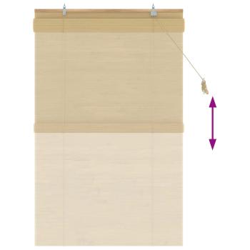 Rollo Natur 120 x 160 cm Bambus