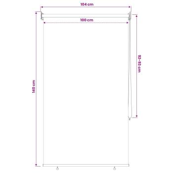 Außen-Rollos mit UV-Schutz Creme 105 x 140 cm (B x H) Polyester