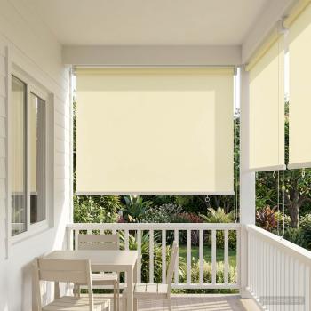 ARDEBO.de - Außen-Rollos mit UV-Schutz Creme 85 x 230 cm (B x H) Polyester