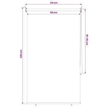 Außen-Rollos mit UV-Schutz Creme 85 x 230 cm (B x H) Polyester