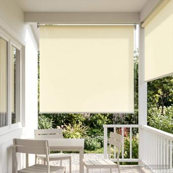 ARDEBO.de - Außen-Rollos mit UV-Schutz Creme 100 x 230 cm (B x H) Polyester