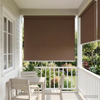 ARDEBO.de - Außen-Rollos mit UV-Schutz Taupe 100 x 230 cm (B x H) Polyester