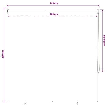 Außen-Rollos mit UV-Schutz Taupe 145 x 140 cm (B x H) Polyester