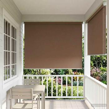 ARDEBO.de - Außen-Rollos mit UV-Schutz Taupe 100 x 230 cm (B x H) Polyester