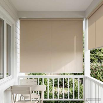 ARDEBO.de - Außen-Rollos mit UV-Schutz Beige 100 x 230 cm (B x H) Polyester