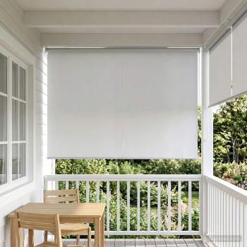ARDEBO.de - Außen-Rollos mit UV-Schutz Weiß 100 x 230 cm (B x H) Polyester