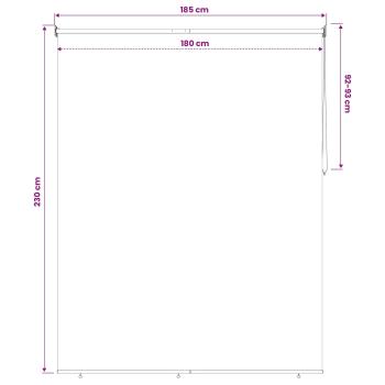 Außen-Rollos mit UV-Schutz Schwarz 185 x 230 cm (B x H)