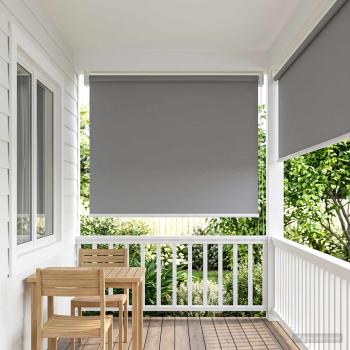 ARDEBO.de - Außen-Rollos mit UV-Schutz Hellgrau 100 x 230 cm (B x H)