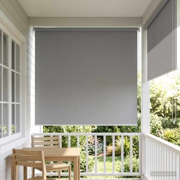 ARDEBO.de - Außen-Rollos mit UV-Schutz Hellgrau 100 x 230 cm (B x H)