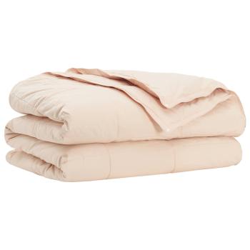 ARDEBO.de - Bettdecke 220 x 260 cm Für alle Jahreszeiten Kapokfaser Beige