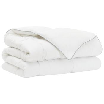 ARDEBO.de - Duvet- und Kopfkissen-Set Weiß 140 x 200 cm Bambusfaser