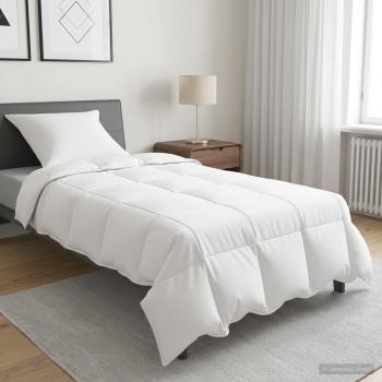 ARDEBO.de - Duvet- und Kopfkissen-Set 155 x 200 cm Winter 350 gsm Weiß