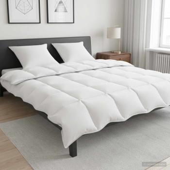ARDEBO.de - Winterbettdecke Weiß 260 x 220 cm Bambus