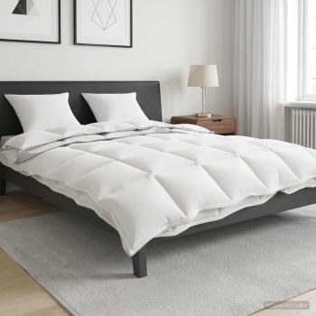 ARDEBO.de - Ganzjahresbettdecke Weiß 260 x 240 cm Bambusfaser