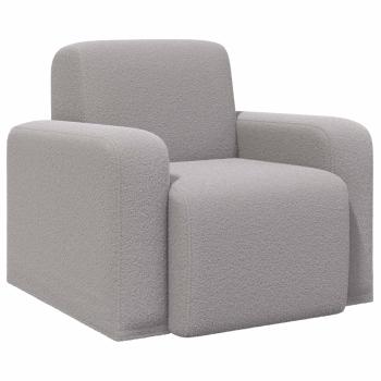 Sessel Hellgrau Bouclé