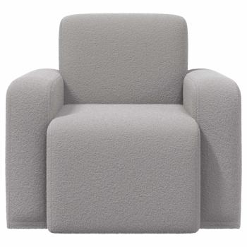 Sessel Hellgrau Bouclé