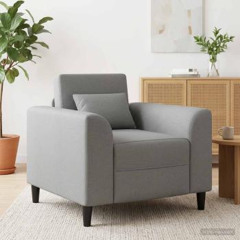 ARDEBO.de - Sessel Hellgrau Stoff