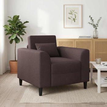 ARDEBO.de - Sessel Dunkelbraun Stoff