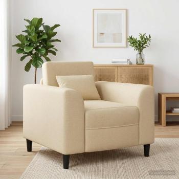 ARDEBO.de - Sessel Creme Stoff