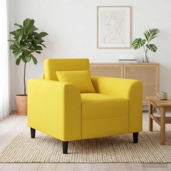 ARDEBO.de - Sessel Hellgelb Stoff