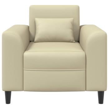 Sessel Creme Kunstleder