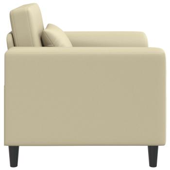 Sessel Creme Kunstleder