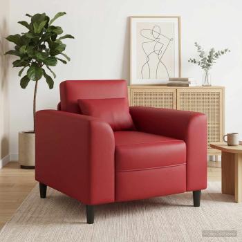 ARDEBO.de - Sessel Weinrot Kunstleder