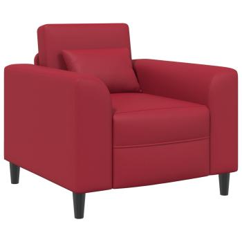 Sessel Weinrot Kunstleder