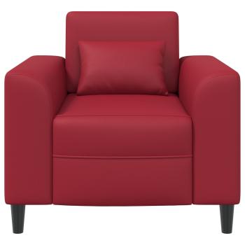 Sessel Weinrot Kunstleder
