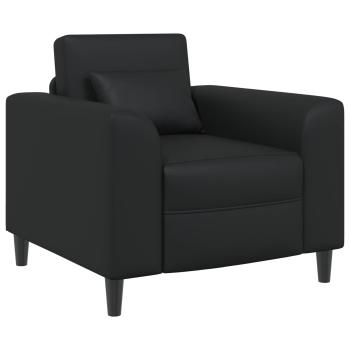 Sessel Schwarz Kunstleder