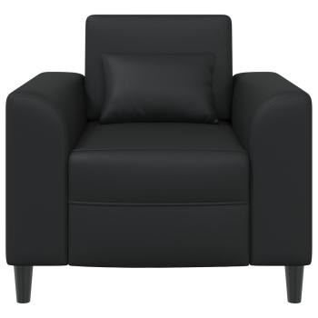 Sessel Schwarz Kunstleder