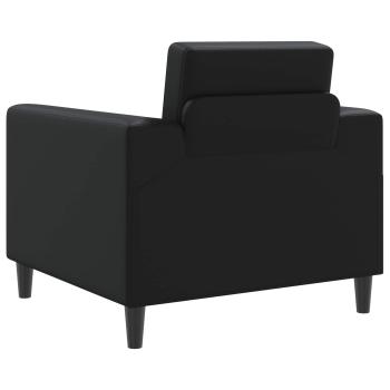 Sessel Schwarz Kunstleder
