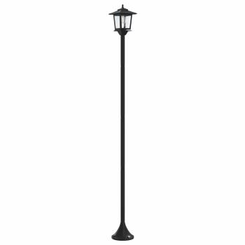 Laternenpfahl Set with LED Bulb 2 Stk. Schwarz 16 x 16 x 156 cm