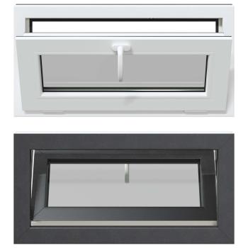 Kellerfenster RISOR 80 x 40 cm PVC und klares, glattes Glas