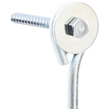 Erdanker 2 Stk. Ø10 x 30 cm Galvanisiertes Metall Silber