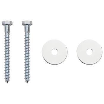 Erdanker 2 Stk. Ø10 x 60 cm Galvanisiertes Metall Silber