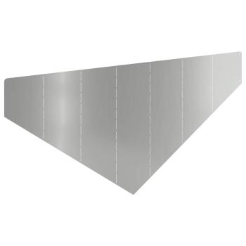 Raseneinfassung 4 stk. 100 x 45 cm Stahl Silber