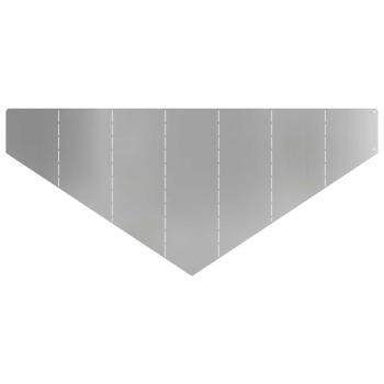 Raseneinfassung 4 stk. 100 x 45 cm Stahl Silber