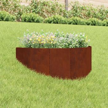 ARDEBO.de - Raseneinfassung 100 x 45 cm Stahl Rostig