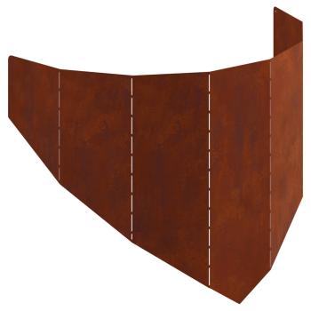 Raseneinfassung 100 x 45 cm Stahl Rostig