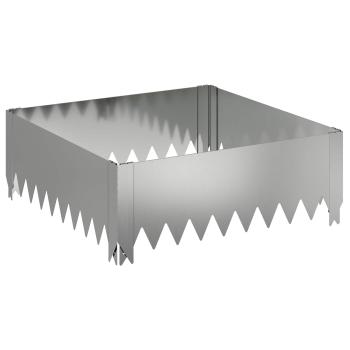 Raseneinfassung 60 x 60 x 20 cm Stahl Silber