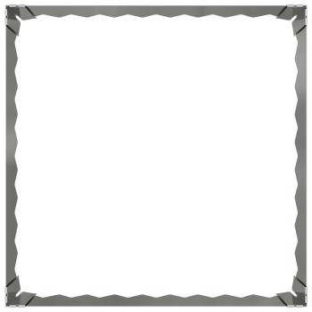 Raseneinfassung 60 x 60 x 20 cm Stahl Silber